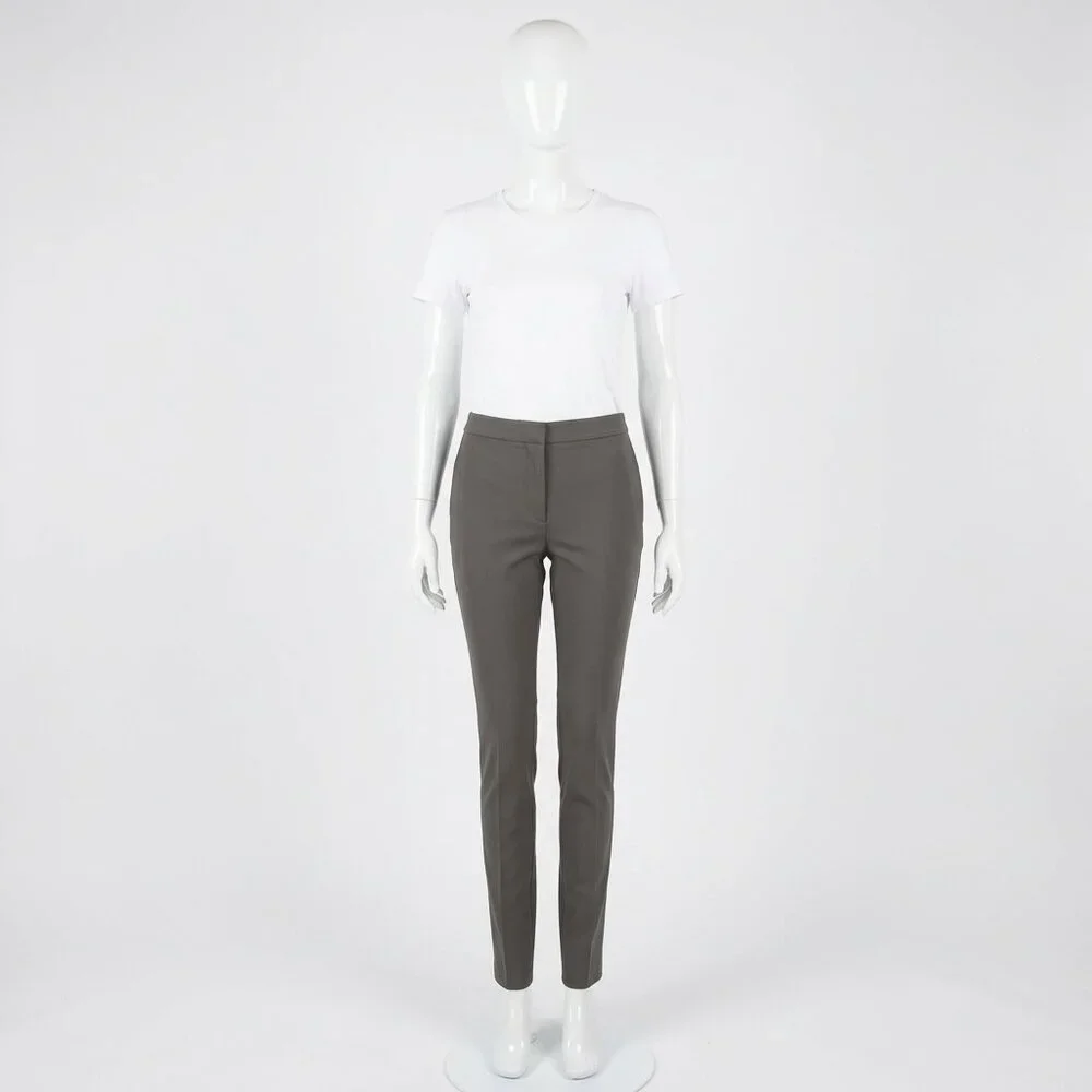 Prada Flat Front Tapered Straight Leg Med Gray Trousers Size IT 40 - Picture 2 of 9
